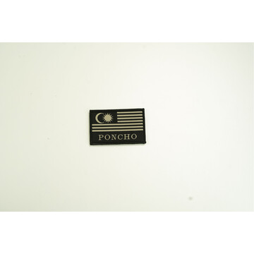 BADGE FLAG WOVEN PONCHO