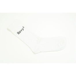 NAVY SOCKS WHITE